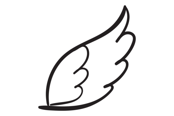 Download Bird Wing Logo. Hand Drawn Feathers Sign - Drawn Collection