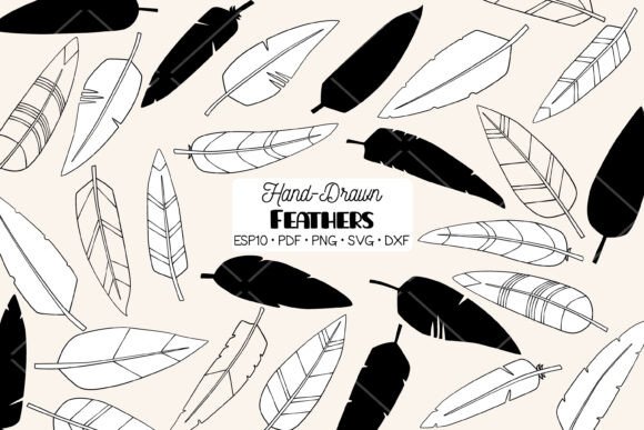 Download Hand Drawn Feathers | Bird, Boho, Aztec - Drawn Collection