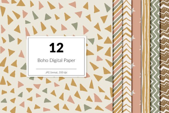 Download Hand Drawn Boho Digital Paper - Drawn Collection