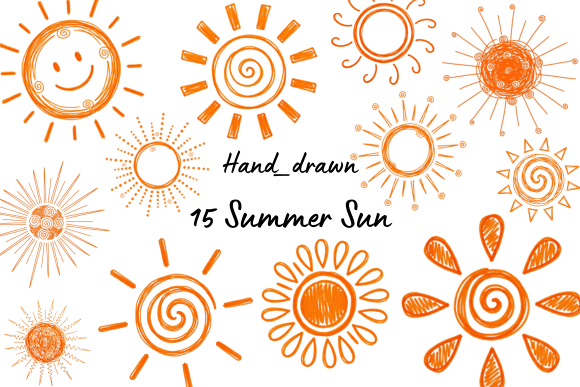 Download 15 Hand-Drawn Summer Sun Illustrations - Drawn Collection