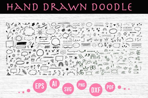 Download Hand Drawn Doodle Elements Collection - Drawn Collection