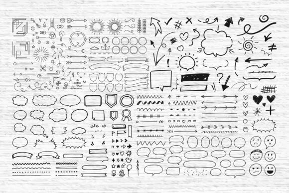Download Hand Drawn Doodle Elements Collection - Drawn Collection