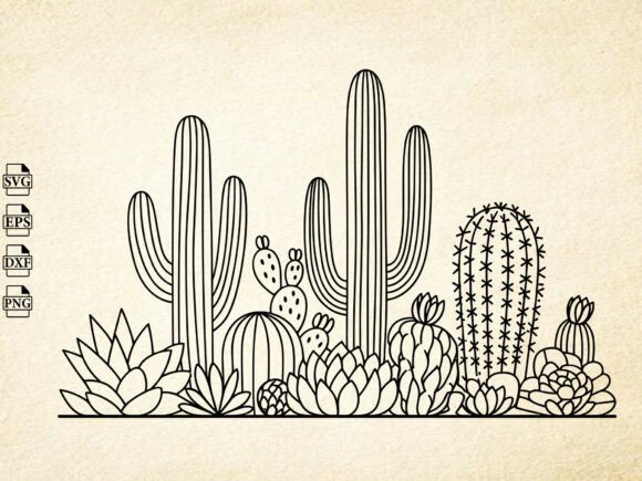 Download Cactus SVG, Hand Drawn Desert Clipart - Drawn Collection