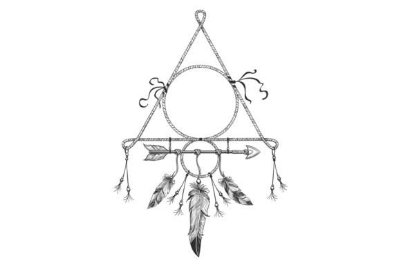 Download Dream Catcher Drawing. Hand Drawn Tribal - Drawn Collection