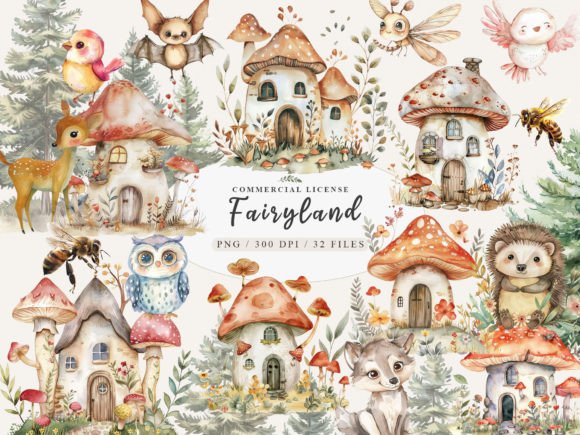 Download Woodland Baby Animal, Mushroom Clipart - Woodland baby animal Collection